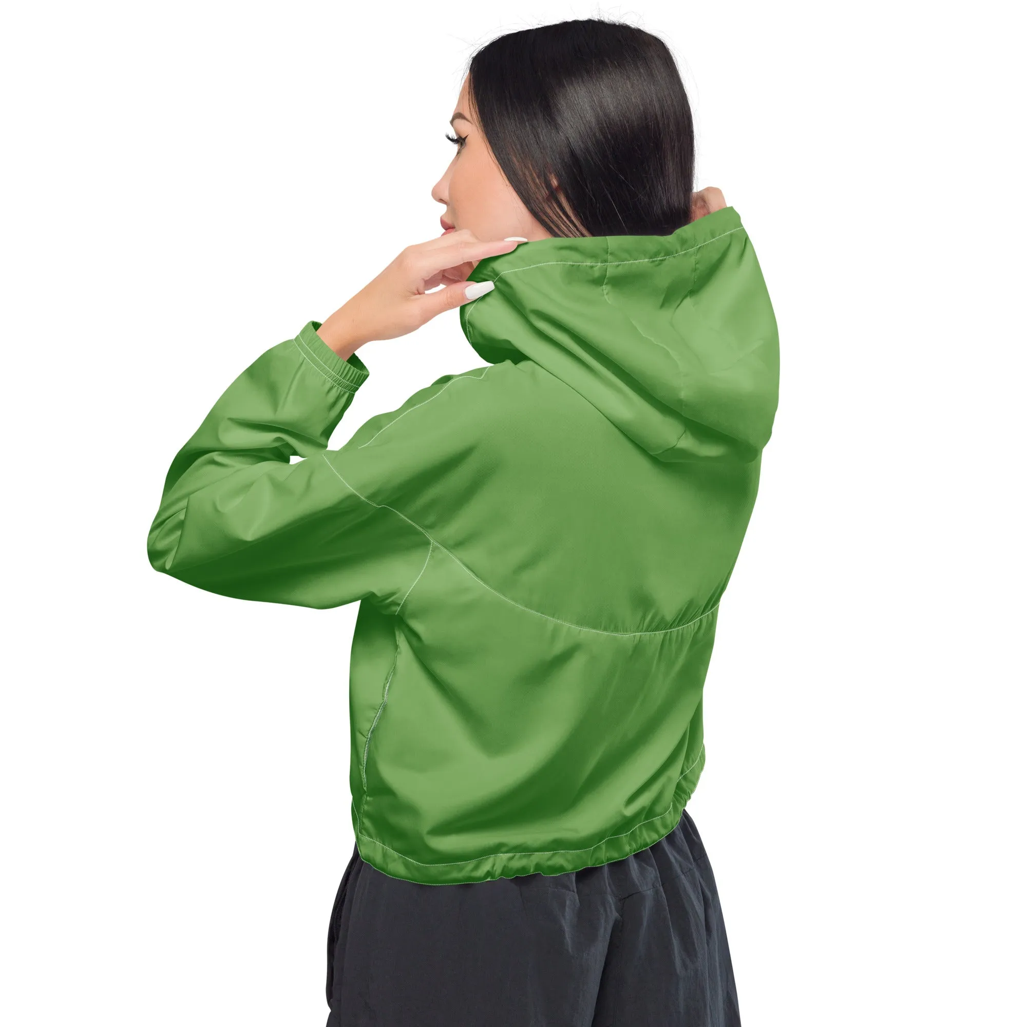 Women’s cropped windbreaker Green Apple