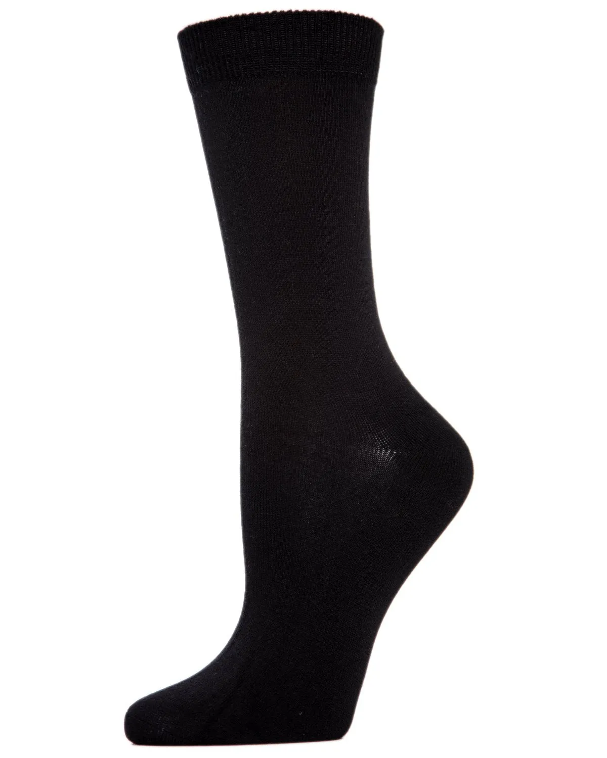 Women's Flat-Knit Bamboo Blend Crew Socks