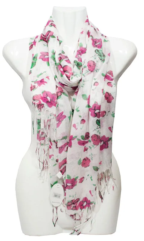 Women's Flower Printed Fashion Casual Fall / Spring Scarves Wholesale