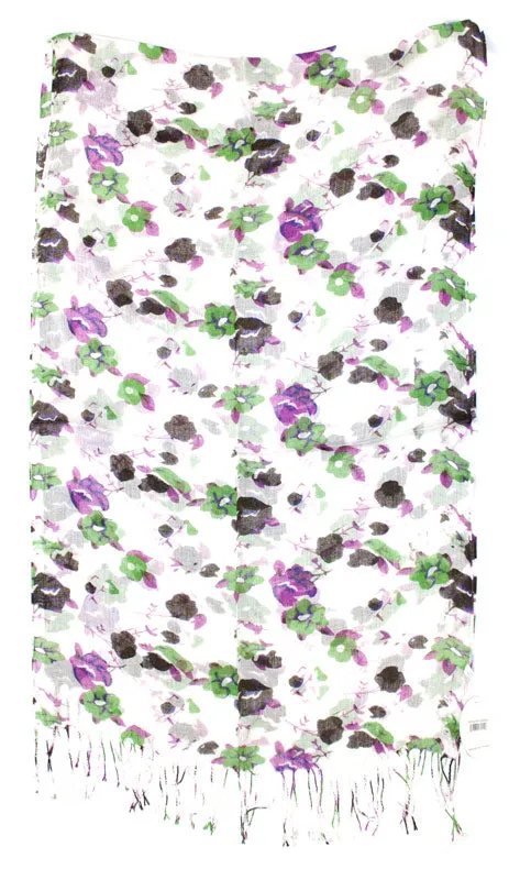 Women's Flower Printed Fashion Casual Fall / Spring Scarves Wholesale