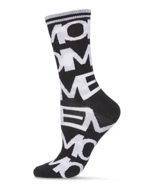 Women's Have a Me Moment MeMoi Fashion Crew Sock