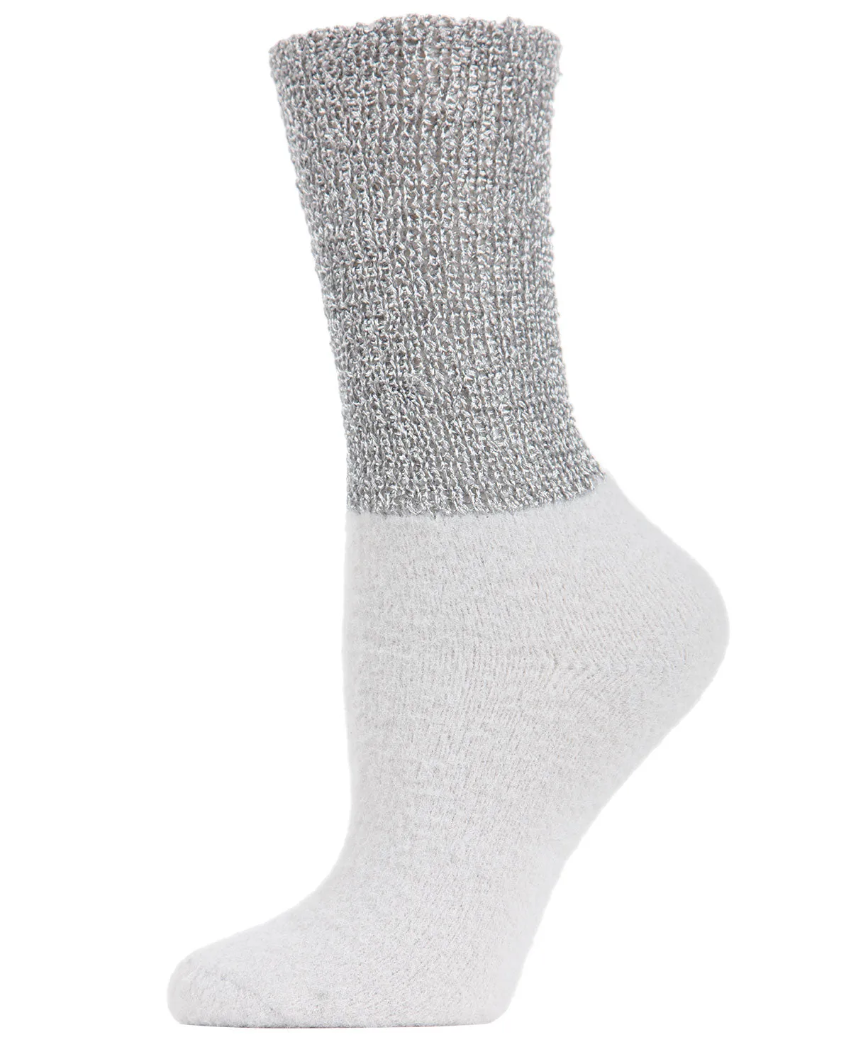 Women's Mod Net Lamb Two-Tone Crew Socks