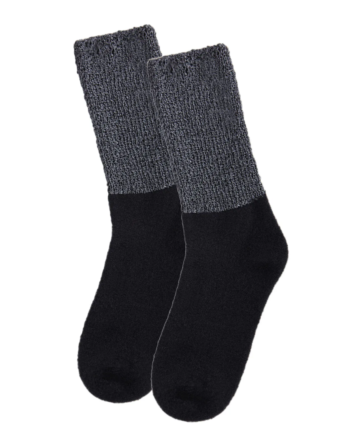 Women's Mod Net Lamb Two-Tone Crew Socks