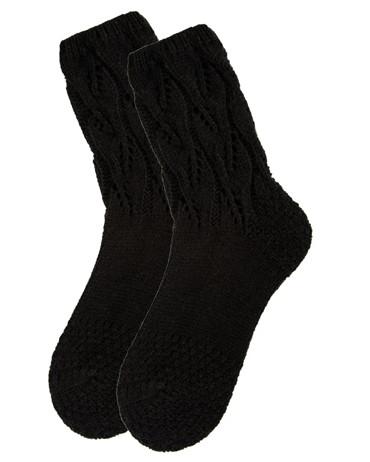 Women's Pointelle Sweater Knit Cozy Soft Crew Socks