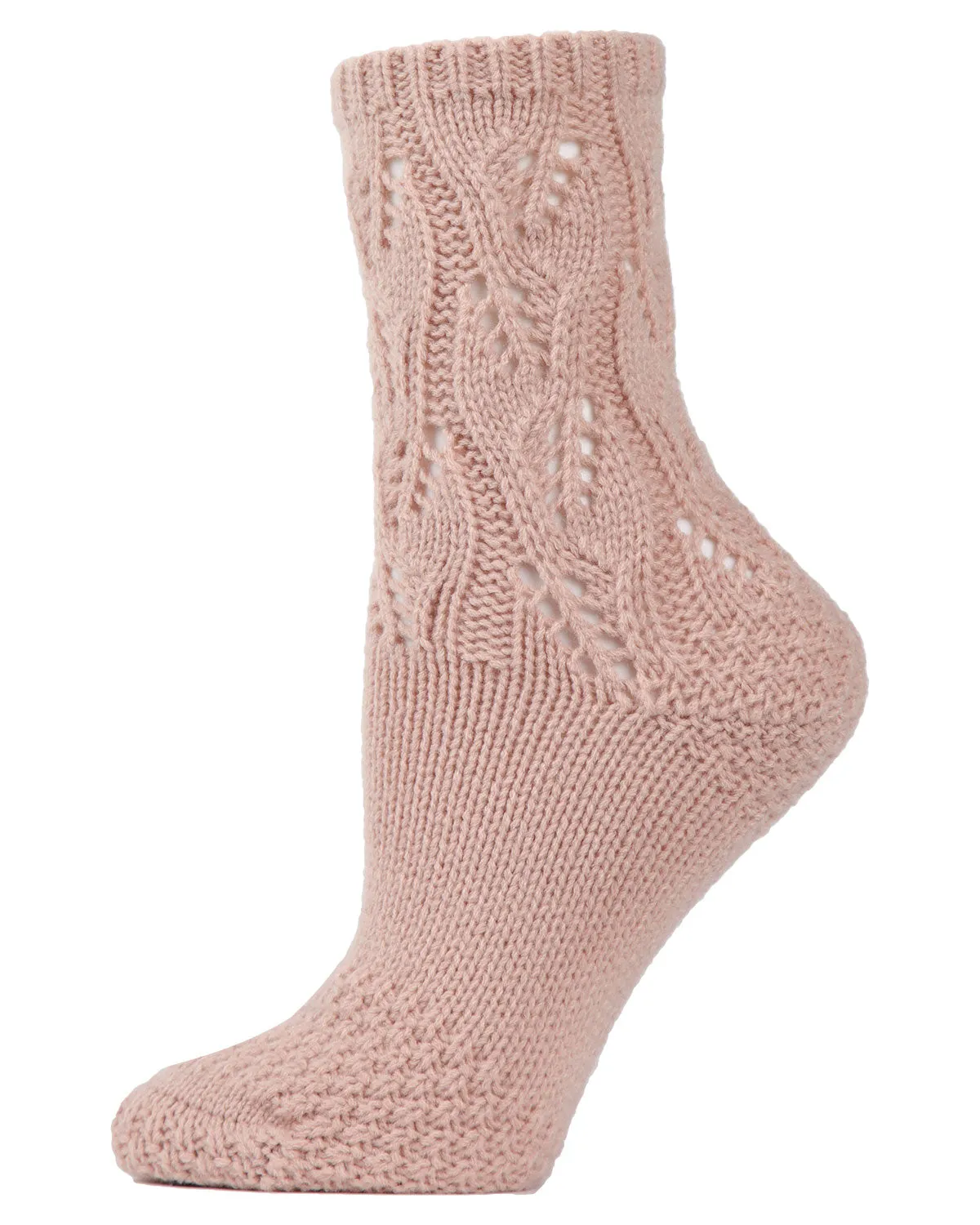 Women's Pointelle Sweater Knit Cozy Soft Crew Socks