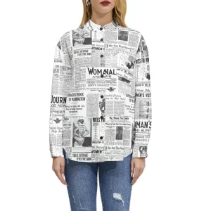 Women's Suffrage Commemorative Long Sleeve Button Up Casual Shirt Top