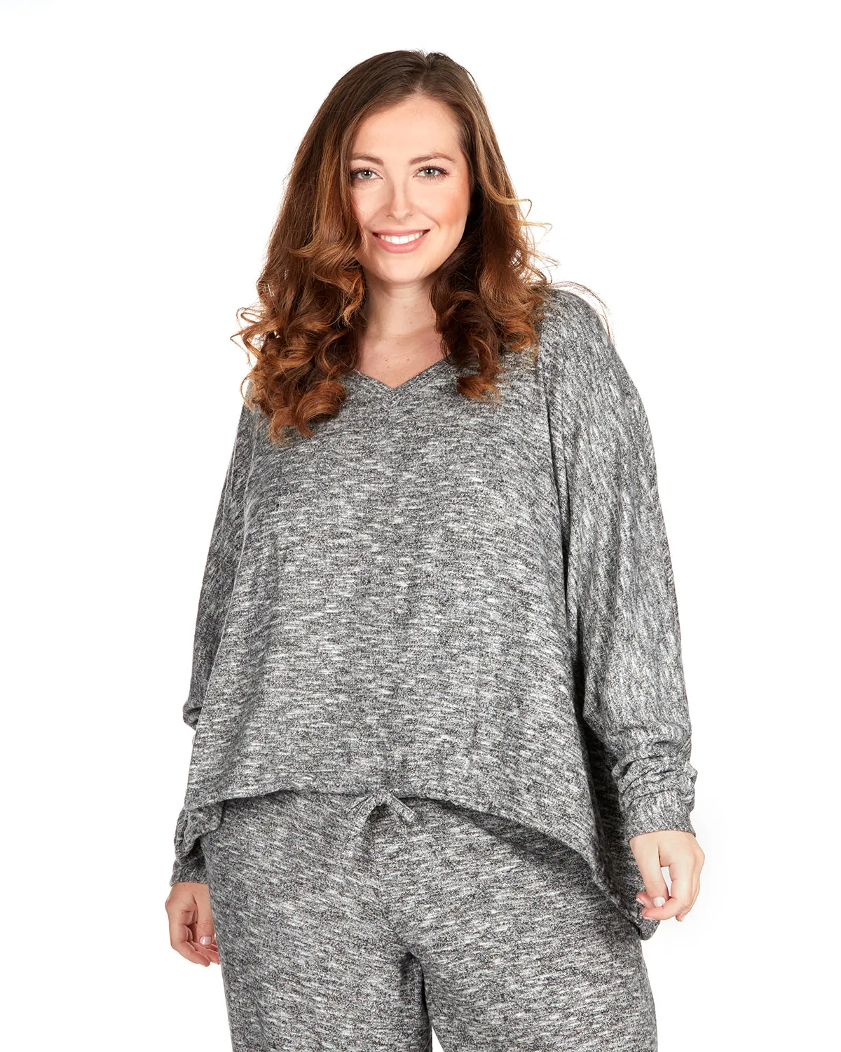 Women's Supersoft Hacci Lounge Pull Over Loose Fit Top