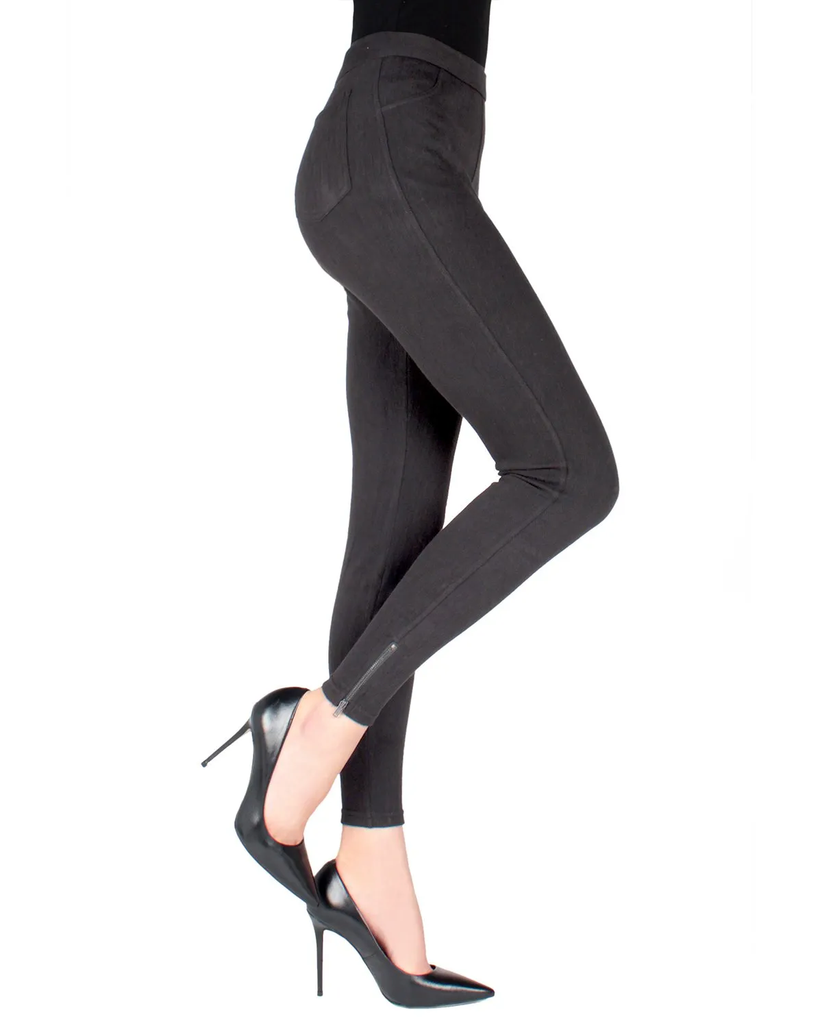 Women's Zipper Ankle Jean Leggings