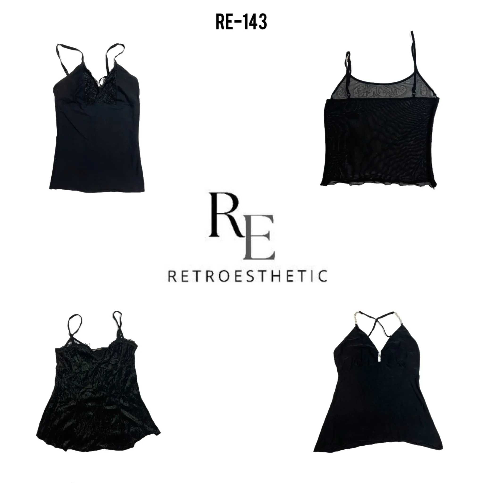 Y2K Gothic Cami Tops (RE-143)