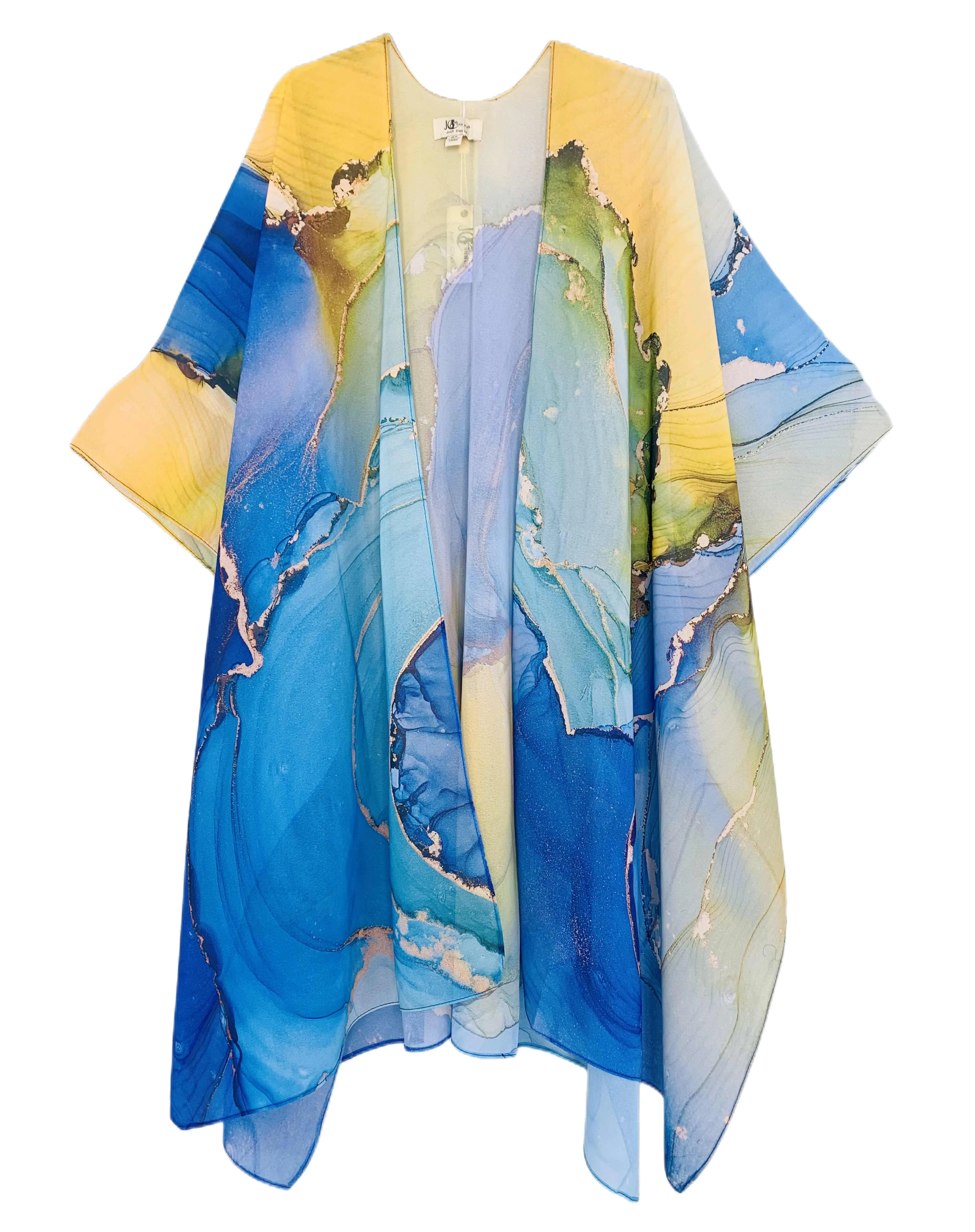 Yellow-Blue Marble Kimono